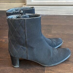 Stuart Weitzman Black Quilted Ankle Boots